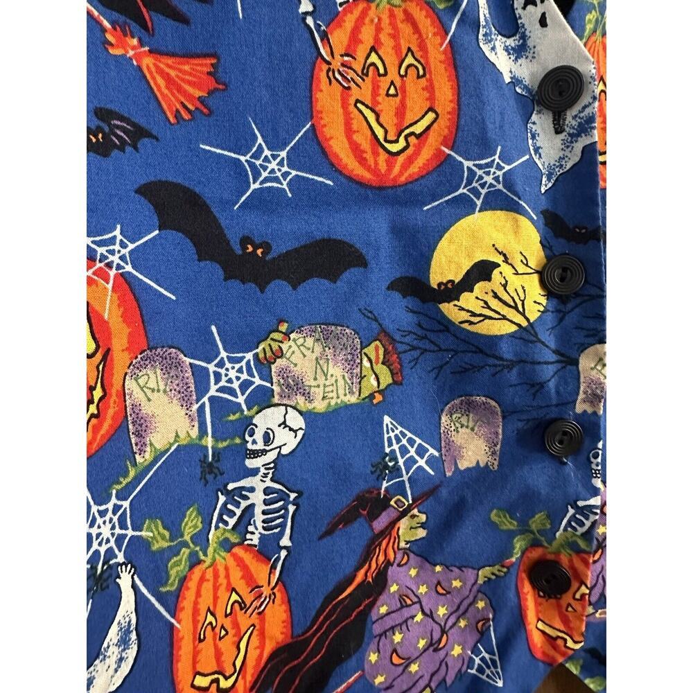 Basic Editions plus 1x Halloween Vest Ghost pumpkins skeleton witch Frankenstein - Picture 2 of 6